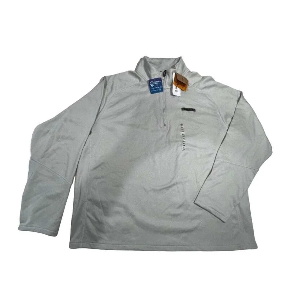 Timberland Pullover Turbo-quick dry Fleece Microfiber 1/4 zip Gray men's 2XL - Picture 2 of 5